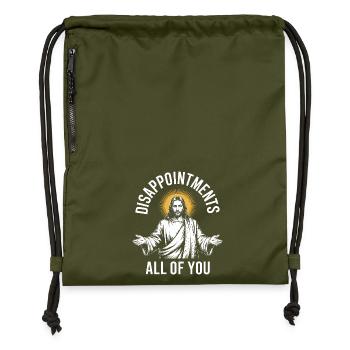 Disappointments All of You - Gymsac made from recycled material - military green - Front