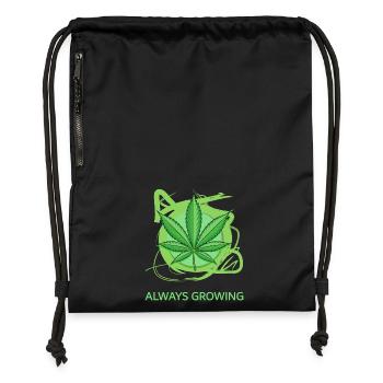 Always Growing - Gymsac made from recycled material - black - Front