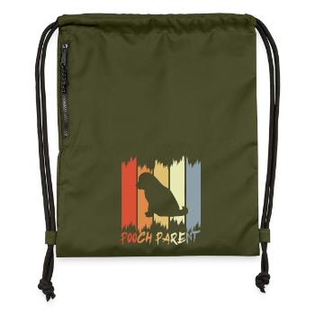 Propriétaire de chien - Sac à cordon en polyester recyclé - military green - Devant