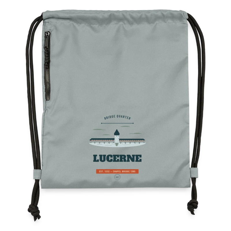 Abzeichen Lucerne auf gymsac made from recycled material