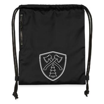Armoiries axe - Sapin - Sac à cordon en polyester recyclé - military green - Devant