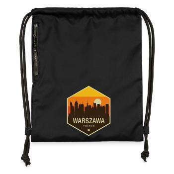 Horizon de Varsovie - Sac à cordon en polyester recyclé - noir - Devant