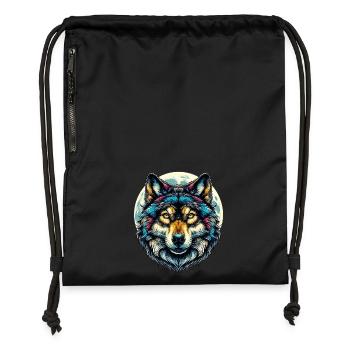 Loup - Sac à cordon en polyester recyclé - noir - Devant