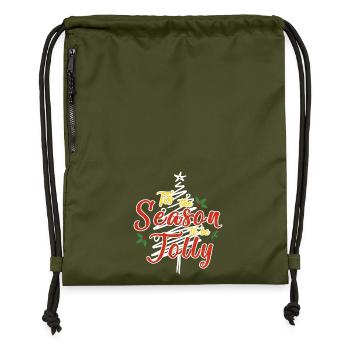 10 - Gymsac made from recycled material - military green - Front