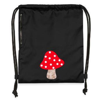 Mushroom Points Fairy Tale Dots Lucky Charm Lucky Child - Gymsac made from recycled material - black - Front