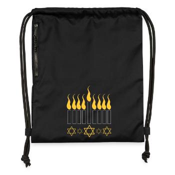 Chanukkah Hanukah Hanukkah - Turnbeutel aus Recycling-Material - Schwarz - Vorne