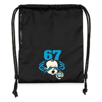 67 Six Seven - Gen Z - Gymsac made from recycled material - black - Front