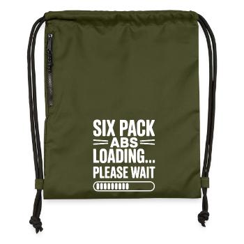 Chargement des abdominaux en pack... Veuillez patienter - Sac à cordon en polyester recyclé - military green - Devant