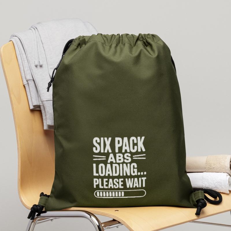 Six Pack Abs Loading... Please Wait Gymsac made from recycled material