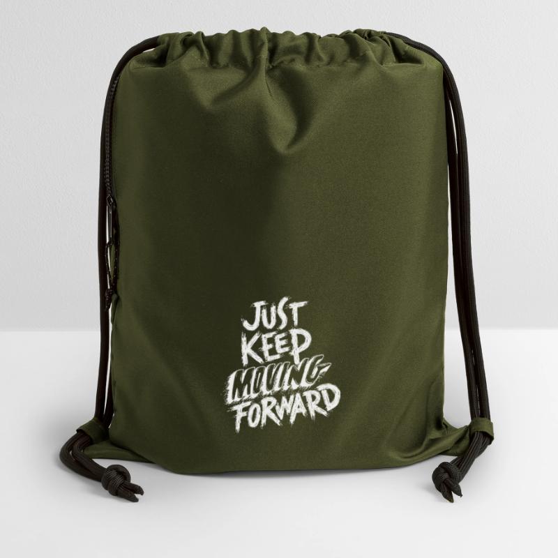 Continue simplement d’avancer Sac à cordon en polyester recyclé
