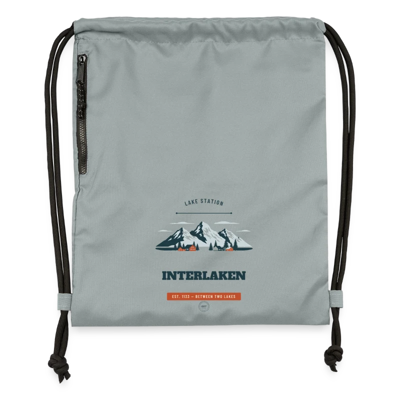 Interlaken badge on a gymsac made from recycled material
