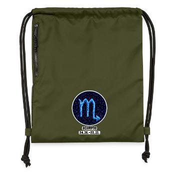 Scorpio 24.10.-22.11 - Turnbeutel aus Recycling-Material - military Green - Vorne