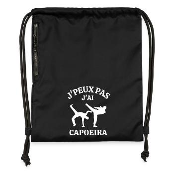 capoeira, arts martiaux, Brésil - Sac à cordon en polyester recyclé - military green - Devant