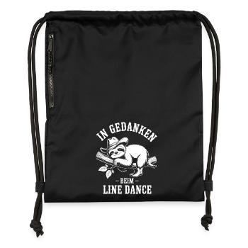 Le paresseux rêve de danse en ligne - Sac à cordon en polyester recyclé - military green - Devant