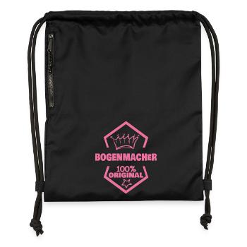 Job Bogenmacher - Turnbeutel aus Recycling-Material - Schwarz - Vorne