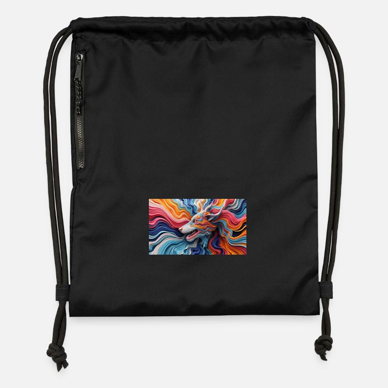 Create A Print In 3D Hyper Realistic - Gymsac made from recycled material - black