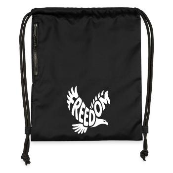 Freiheit - Cooles Weißkopfseeadler-Logo - Turnbeutel aus Recycling-Material - military Green - Vorne