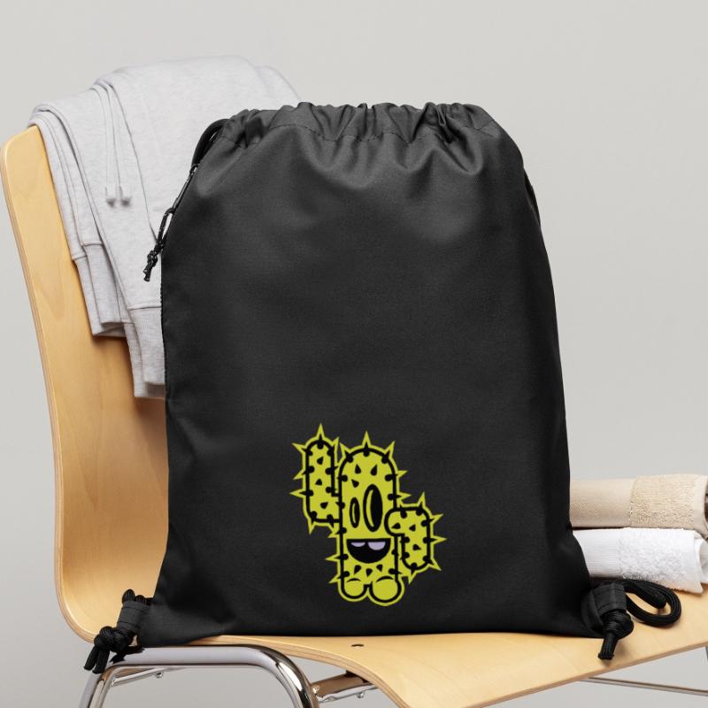 kaktus high five comic Turnbeutel aus Recycling-Material