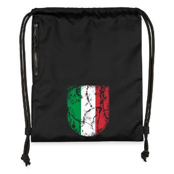 Italie Pavillon - Sac à cordon en polyester recyclé - noir - Devant