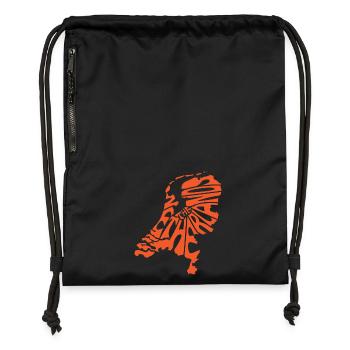 Carte rétro des Pays-Bas - Sac à cordon en polyester recyclé - noir - Devant