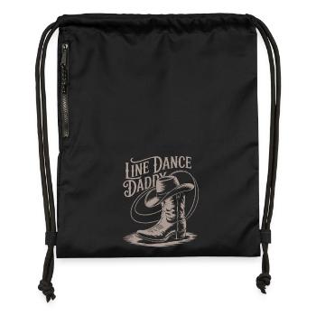 Line Dance Daddy - Turnbeutel aus Recycling-Material - Schwarz - Vorne