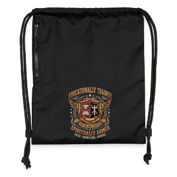 Educationally Trained Spiritually Armed - Turnbeutel aus Recycling-Material - Schwarz - Vorne