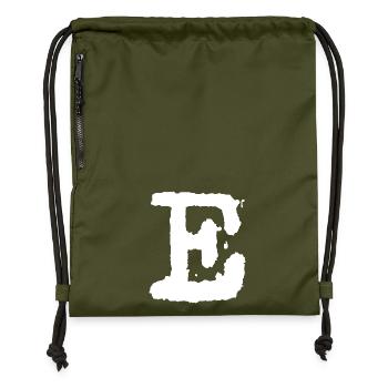 E - Gymsac made from recycled material - military green - Front