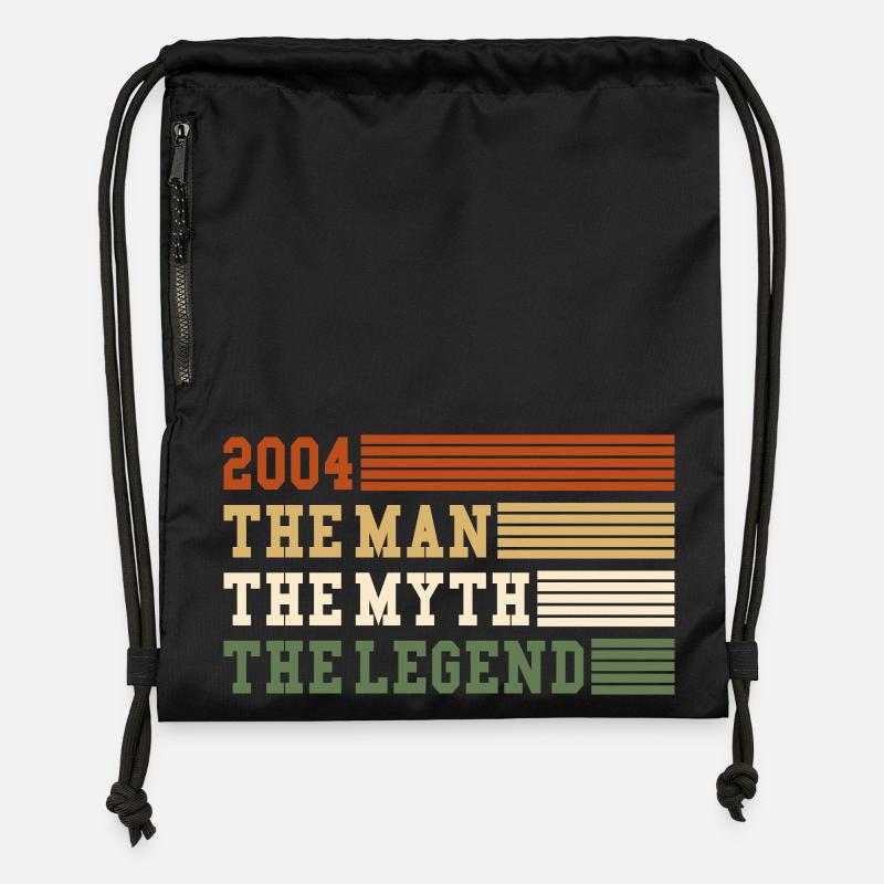 2004 the man myth legend 2004 | vintage !! - Sac à cordon en polyester recyclé - noir
