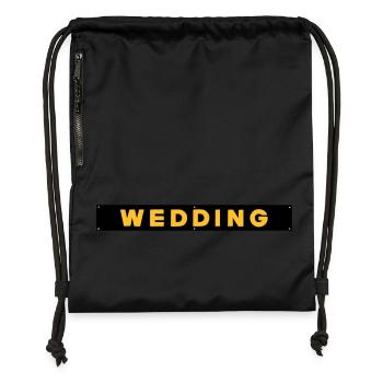 WEDDING Berlin - Turnbeutel aus Recycling-Material - Schwarz - Vorne