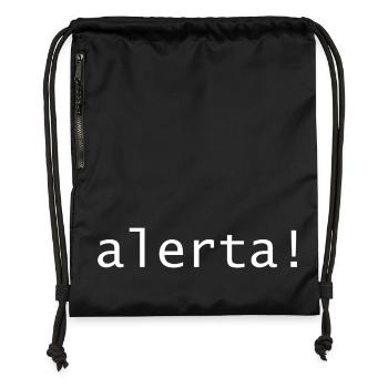 Alerta! - Turnbeutel aus Recycling-Material - Schwarz - Vorne