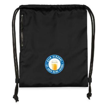 kein alkohol Spruch bier weizen festival party - Turnbeutel aus Recycling-Material - Schwarz - Vorne