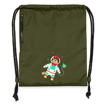 Otter Cosmonaut Suit - Otter Space - Turnbeutel aus Recycling-Material - military Green - Vorne