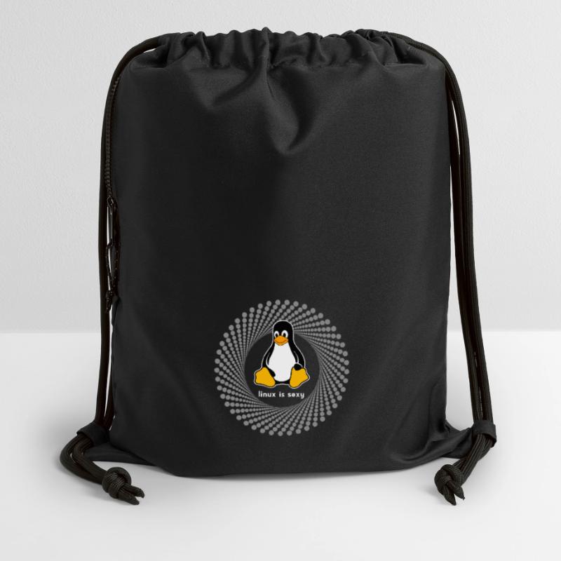 Pingouin pc Computer Nerd sysadmin programme geek Sac à cordon en polyester recyclé