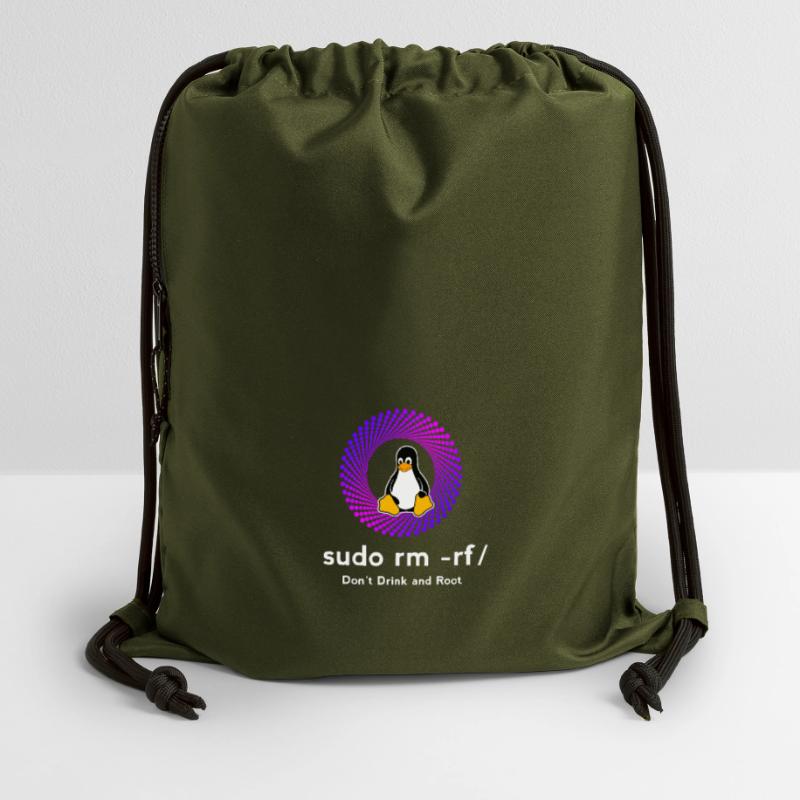 Computer Sys admin Pinguin Nerd pc sudo rm -rf cod Turnbeutel aus Recycling-Material