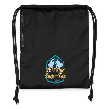 Skiteam Saas-Fee Ski Team Gift - Gymsac made from recycled material - black - Front