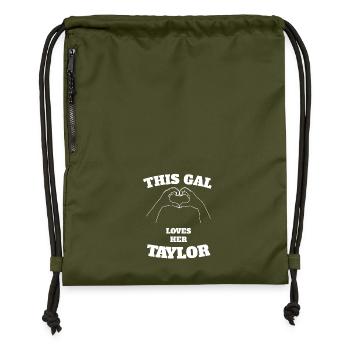 Dieses Gal liebt ihr Taylor Valentine Day Gift - Turnbeutel aus Recycling-Material - military Green - Vorne