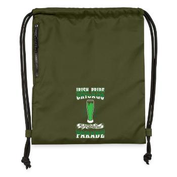 Parade-Bier des irischen Stolz-Chicagos St. Patricks Tages - Turnbeutel aus Recycling-Material - military Green - Vorne