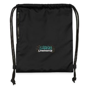 Coordinateur CHAOS - Sac à cordon en polyester recyclé - noir - Devant