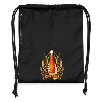 Drink craft beer - Gymsac made from recycled material - black - Front
