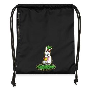 Ich liebe Golf Golfer Osterhase Geschenk Ostern - Turnbeutel aus Recycling-Material - Schwarz - Vorne