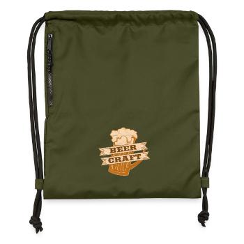 Beer Craft - Handmade Beer - Gymsac made from recycled material - military green - Front