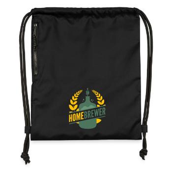 Home brewing - Gymsac made from recycled material - black - Front