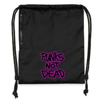 punks not dead - Gymsac made from recycled material - black - Front
