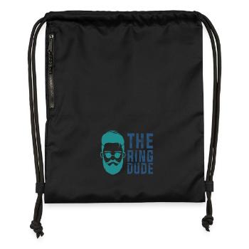 Anneau de l'enfant mignonne garçons mariage anneau porteur - Sac à cordon en polyester recyclé - noir - Devant