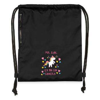 I do not care - Gymsac made from recycled material - black - Front