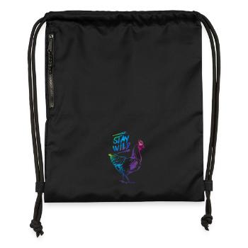Temps de poulet - Sac à cordon en polyester recyclé - noir - Devant