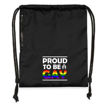 Proud to be gay - Turnbeutel aus Recycling-Material - military Green - Vorne