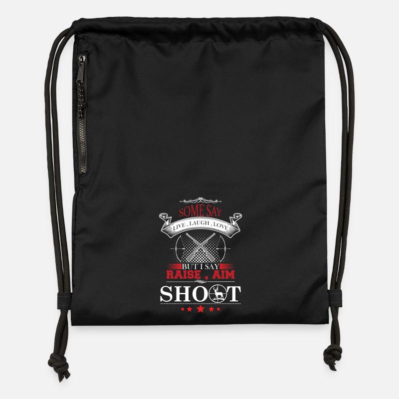 Élever le tir de but - Sac à cordon en polyester recyclé - noir