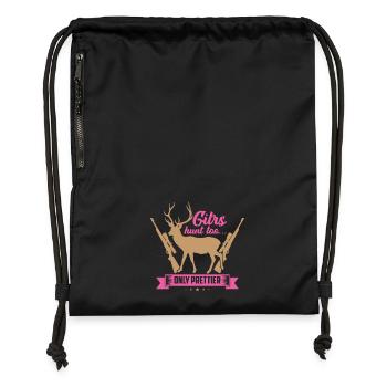 Pretty hunter - Turnbeutel aus Recycling-Material - Schwarz - Vorne