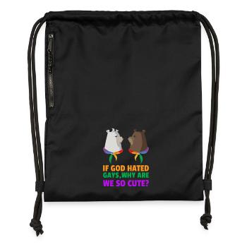 Homosexuality gay equality gay - Gymsac made from recycled material - black - Front